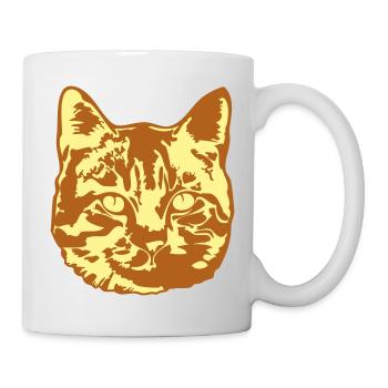 Katze Realistisch Haustier Süß Niedlich Kätzchen - Tasse - Weiß - Rechts