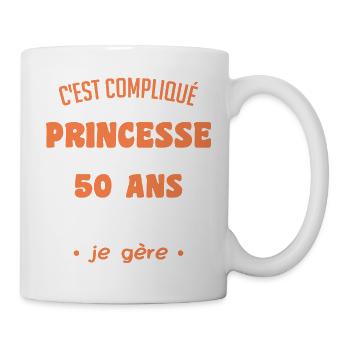 Woman Princess Birthday 50 Years - Mug - white - Right
