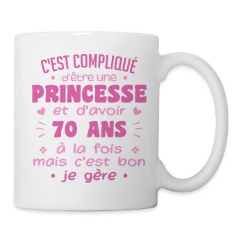 Woman Princess Birthday 70 Years - Mug - white - Right