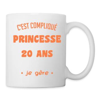 Woman Princess Birthday 20 Years - Mug - white - Right