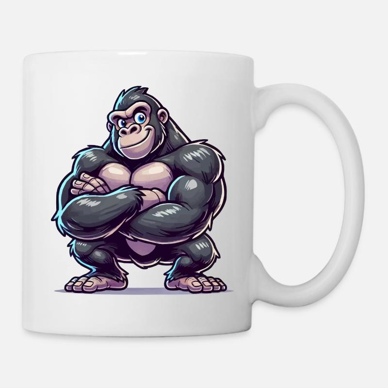 Gorille Bande dessinée drôle - Mug blanc - blanc