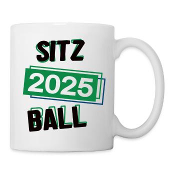 Sitzball Spieler Team Turnier Mannschaft in 2025 - Tasse - Weiß - Rechts