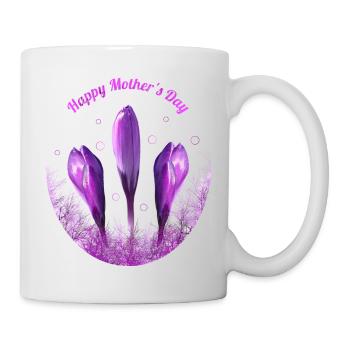 Krokusse Muttertag - Tasse - Weiß - Rechts