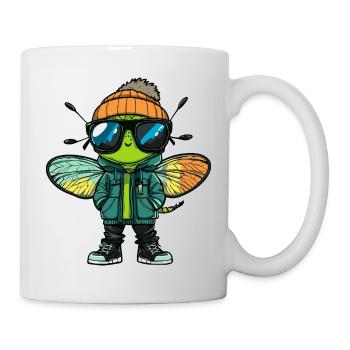 Libelle Cool Comic - Tasse - Weiß - Rechts