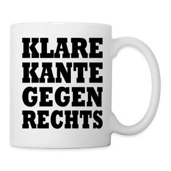 klare kante gegen rechts - Tasse - Weiß - Rechts