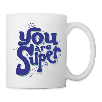 You Are Super – Playful Lettering - Mug - white - Right
