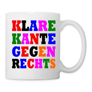 klare kante gegen rechts - Tasse - Weiß - Rechts