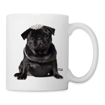 Mops schwarz - Tasse - Weiß - Rechts