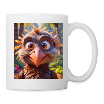 animaux africains super mignons – Vautour - Mug blanc - blanc - Droite