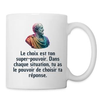 T-shirts Stoïcisme : L'inspiration à portée de soi - Mug blanc - blanc - Droite