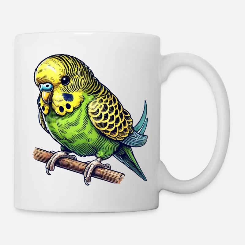 Wellensittich - Tasse - Weiß