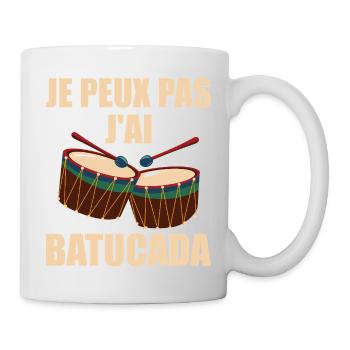 I Can't I Batucada - Humor Musik - Tasse - Weiß - Rechts