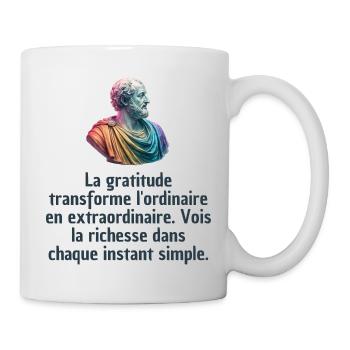 T-shirts Stoïcisme : L'inspiration à portée de soi - Mug blanc - blanc - Droite