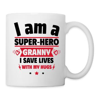 Cadeau pour mamie : Je suis une mamie super-héroïne - Mug blanc - blanc - Droite