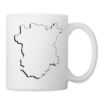 (RU) Chechnya map as an outline - Mug - white - Right