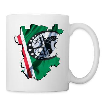 (RU) Tschetschenien Flagge in eigener Landkarte - Tasse - Weiß - Rechts
