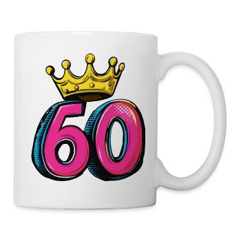 60 Number Crown - Mug - white - Right