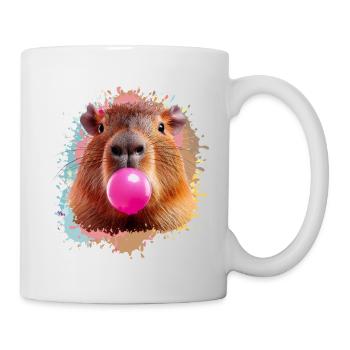 Capybara, graffiti, illustration, chewing-gum - Mug blanc - blanc - Droite