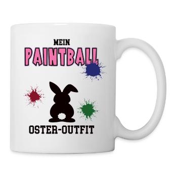 Paintball Oster Outfit Ostergeschenk Paintballerin - Tasse - Weiß - Rechts