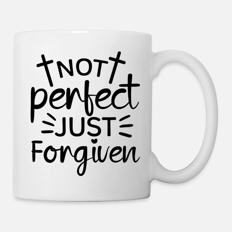 Nicht perfekt, nur vergeben - Tasse - Weiß
