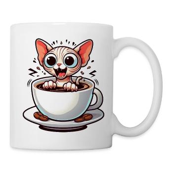 Sphinx Cat Coffee Coffee Lover Design - Mug - white - Right