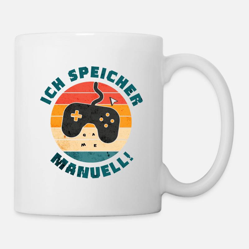 Gift for Gamers - Fun Retro Gaming Design - Mug - white