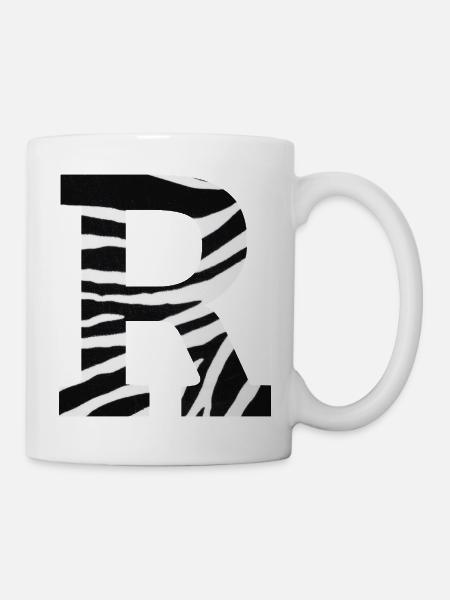 Buchstabe r zebra - Tasse - Weiß