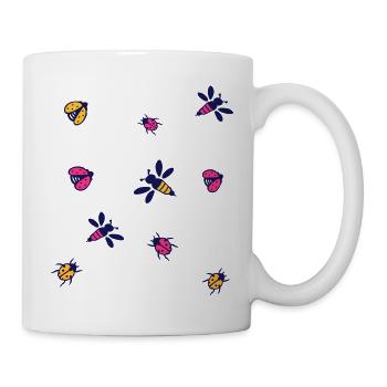 Marienkäfer Biene - Tasse - Weiß - Rechts
