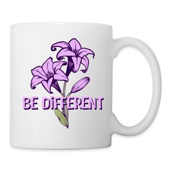 BE DIFFERENT – Purple Lilies Flowers Garden - Mug - white - Right