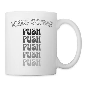 Think Big Dream – Positive Vibes Retro Design - Tasse - Weiß - Rechts