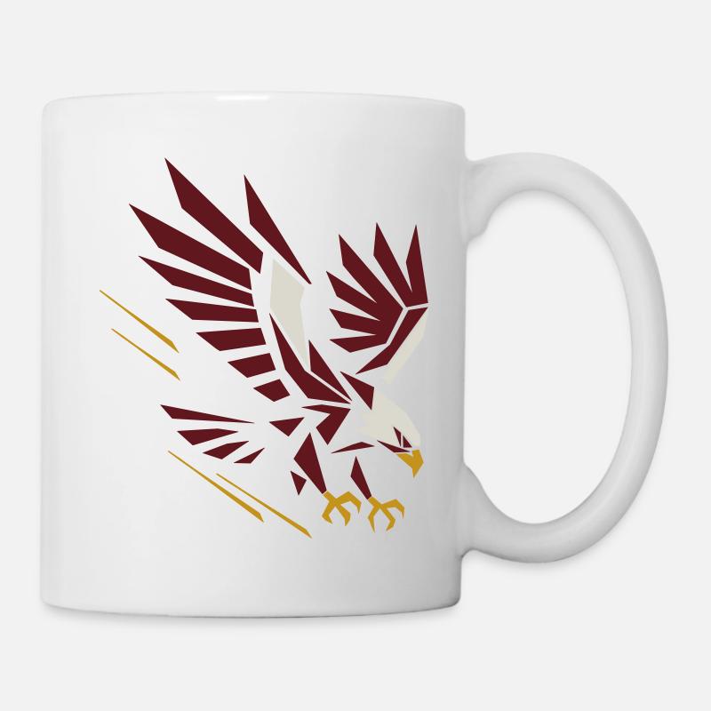 Aigle géométrique à l’attaque - Mug blanc - blanc