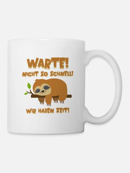Cute sloth - funny saying with fun - Mug - white
