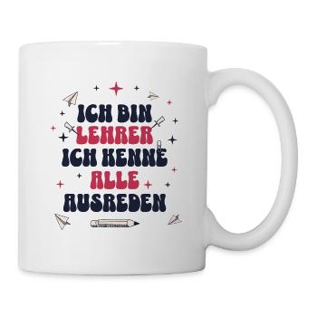 Lustiges Lehrer Design für den Schultag mit Humor - Tasse - Weiß - Rechts