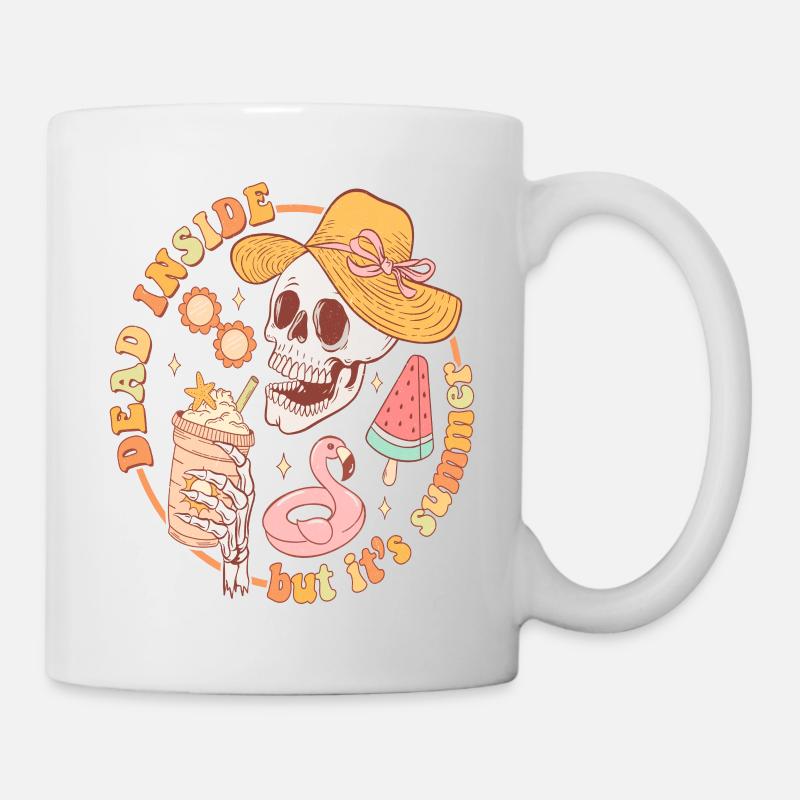 Été Ambiance Lac Nature Flore Art Fleurs Mer - Mug blanc - blanc