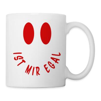 Ist mir egal - Tasse - Weiß - Rechts