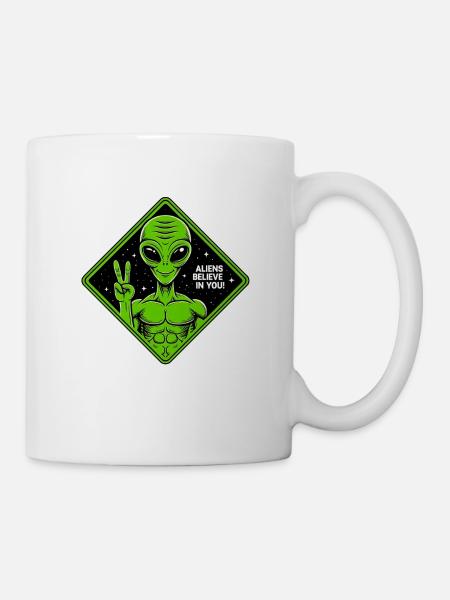 Aliens Believes In You - Mug - white