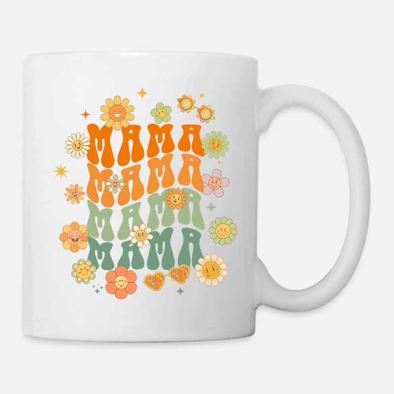 Mama Groovy - coloré et joyeux - Mug blanc - blanc