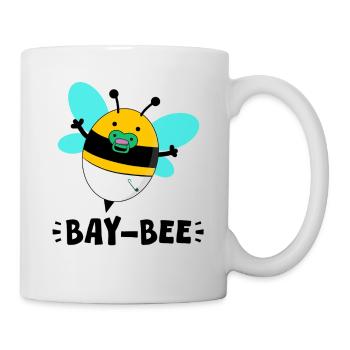 Bay-bee – Baby Bee Doodle, Cute & Whimsical - Mug - white - Right