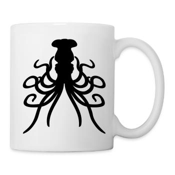 Octopus Octopus Octopus Squid Cephalopod Silhouette - Mug - white - Right