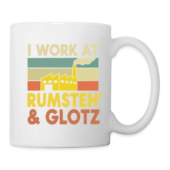 Je travaille chez Rumsteh & Glotz - Mug blanc - blanc - Droite
