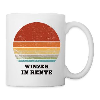Rente Winzer Rentner Pension Ruhestand Weinbauer - Tasse - Weiß - Rechts
