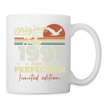 Juillet 1991 Anniversaire Rétro Né en Juillet 1991 - Mug blanc - blanc - Droite
