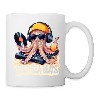 Rythmes des profondeurs marines – DJ Pieuvre 🐙 - Mug blanc - blanc - Droite