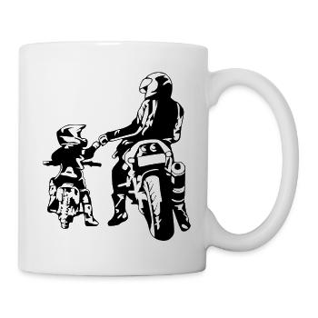 Crâne de hors-la-loi Gangs d’autoroutes Mort de motard - Mug blanc - blanc - Droite