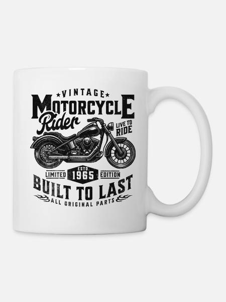 1965 Vintage Moto Cadeau d’Anniversaire - Mug blanc - blanc