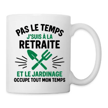 Retraite & jardinage cadeau départ à la retraite - Mug blanc - blanc - Droite