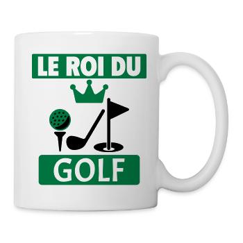 Le roi du golf Golfeur Golf Humour - Mug blanc - blanc - Droite