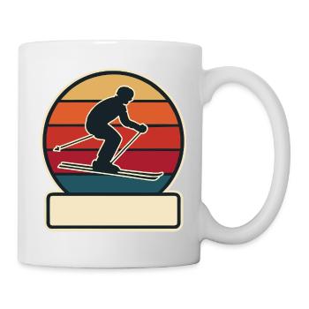 Skiing can be personalized - Mug - white - Right