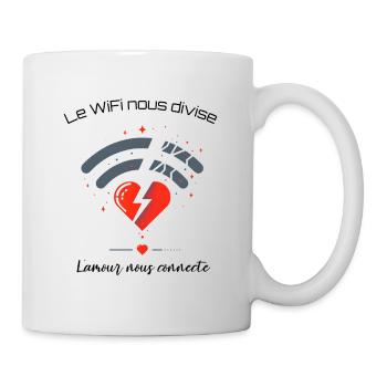 T-shirt Wifi Divides Love Connected Message Family - Mug - white - Right