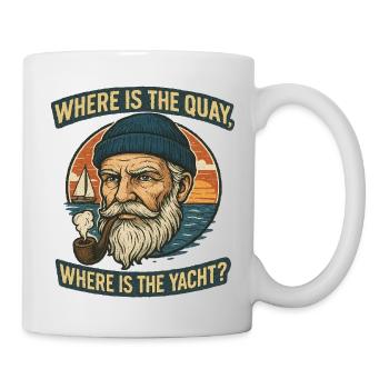 Where is the wharf, where is the yacht - Mug - white - Right